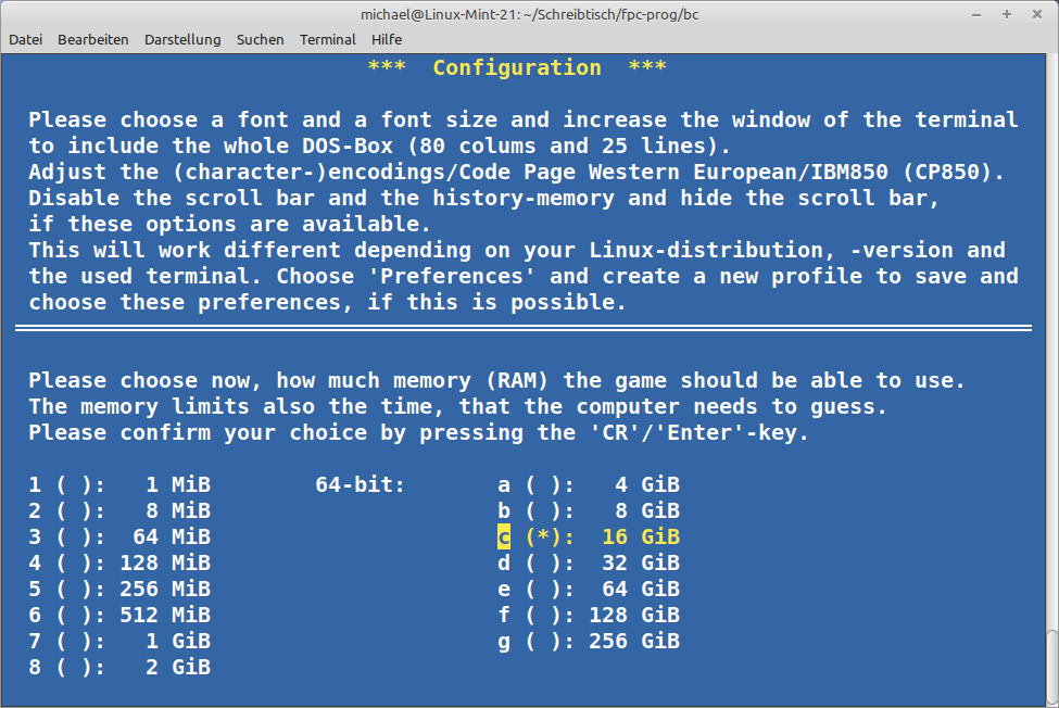 Configuration Linux